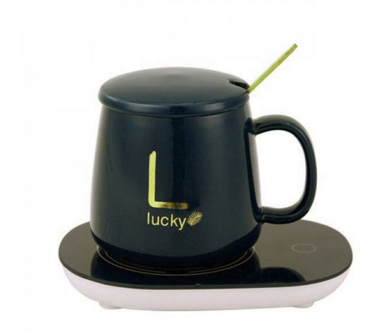 Temperature Control Mug with Smart Heating Coaster