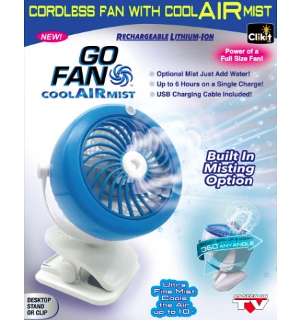 Cordless Fan With Cool Mist