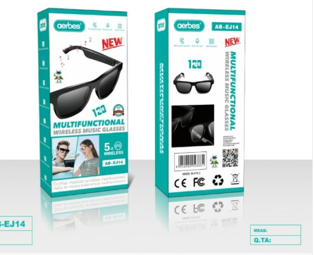 Bluetooth 5.0 Sunglasses MP3 Player 120Mah Battery