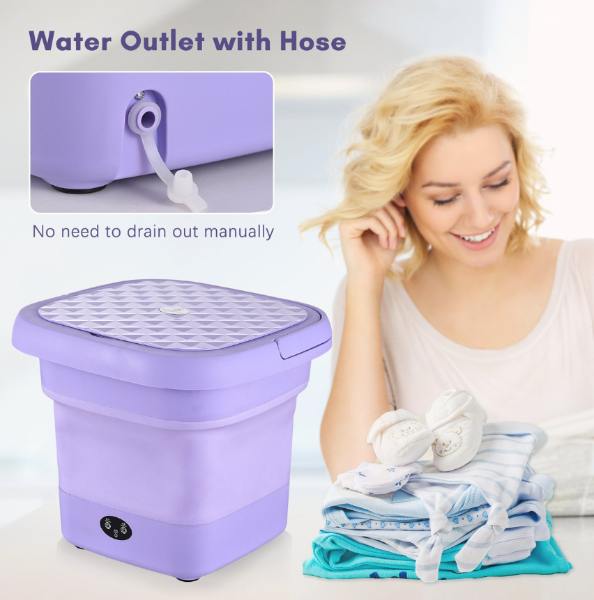 MHome Folding Washing Machine – Portable & Compact