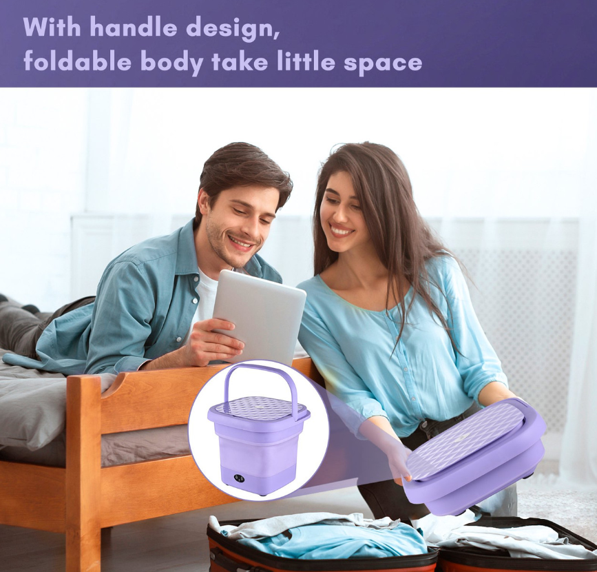 MHome Folding Washing Machine – Portable & Compact