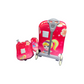 School Kids Trolley Bag Set Of 3 -Pink