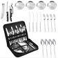Camping Cutlery Set For 4 People  Portable Stainless Steel Flatware With Pouch