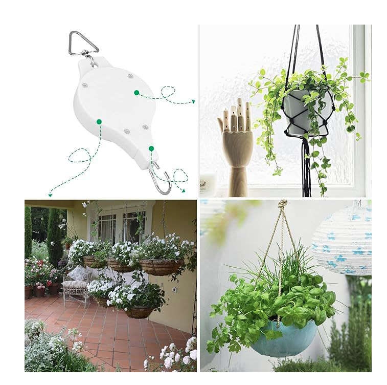 2-Piece Retractable Plant Pulley Hanger Set RV-126