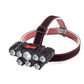 Outdoor Waterproof Super Light Lamp 8LED Headlamp USB Charge Headlight