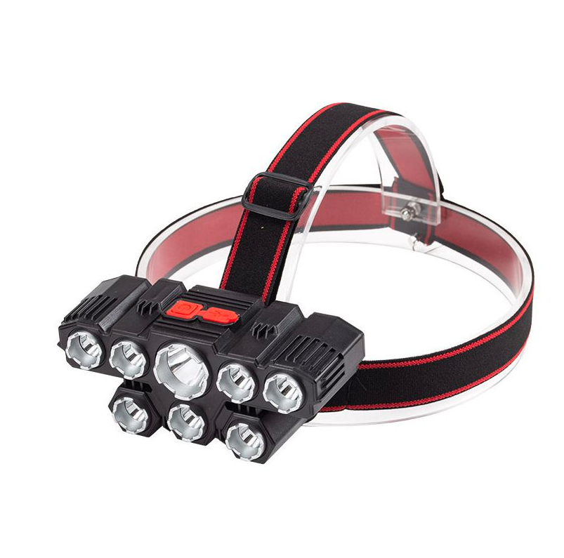 Outdoor Waterproof Super Light Lamp 8LED Headlamp USB Charge Headlight