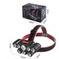 Outdoor Waterproof Super Light Lamp 8LED Headlamp USB Charge Headlight