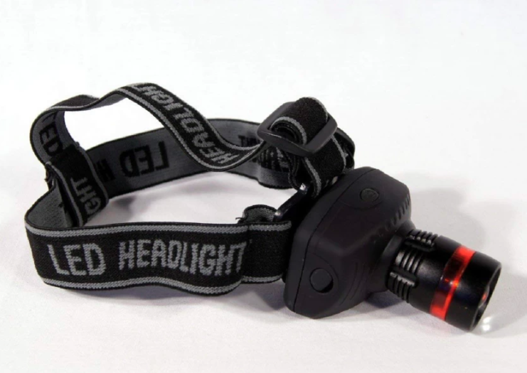 High Power Rechargeable Zoom LED Head Light - Black