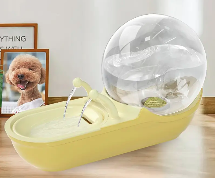 Pet Water Drinking Dispenser, Snail Shaped Ultra Quiet Automatic Circulation Pet Water Fountain For Indoor Pet