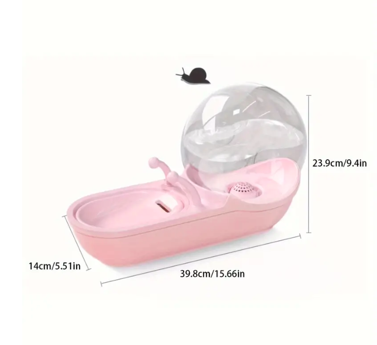 Pet Water Drinking Dispenser, Snail Shaped Ultra Quiet Automatic Circulation Pet Water Fountain For Indoor Pet
