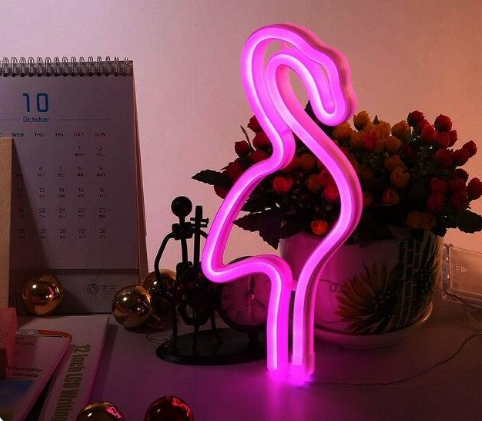 Flamingo Neon Sign USB And Battery Operated Decoration Lamp