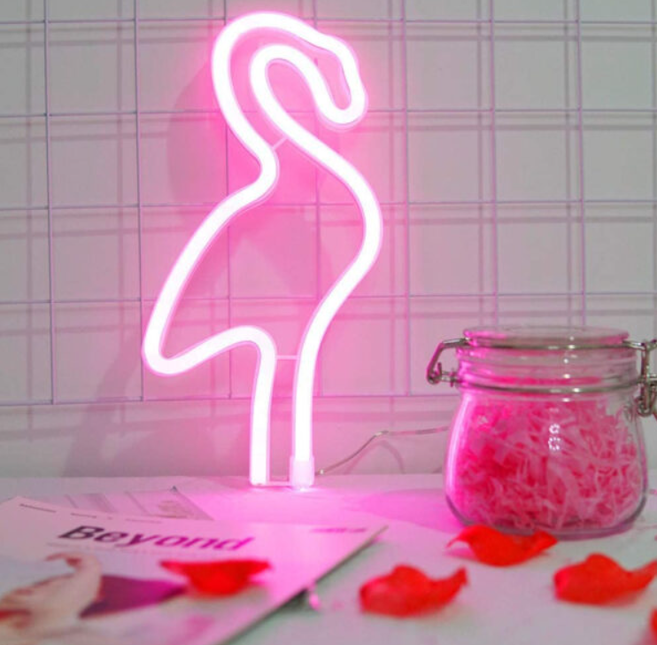 Flamingo Neon Sign USB And Battery Operated Decoration Lamp