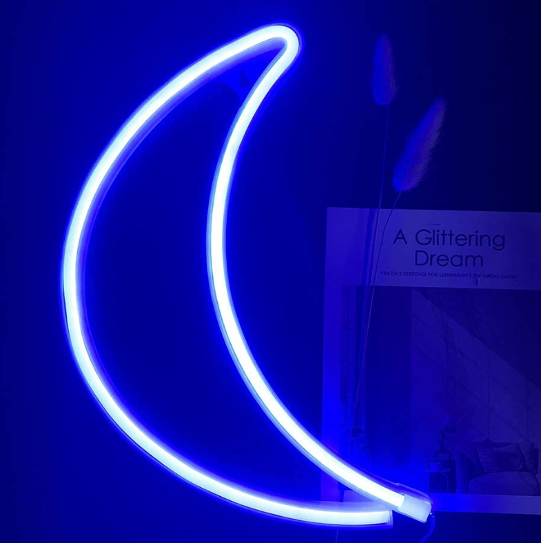 FA-A10 Crescent Moon Neon Sign Lamp USB And Battery Operated