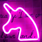 FA-A19 Unicorn Head Neon Sign Lamp USB And Battery Operated