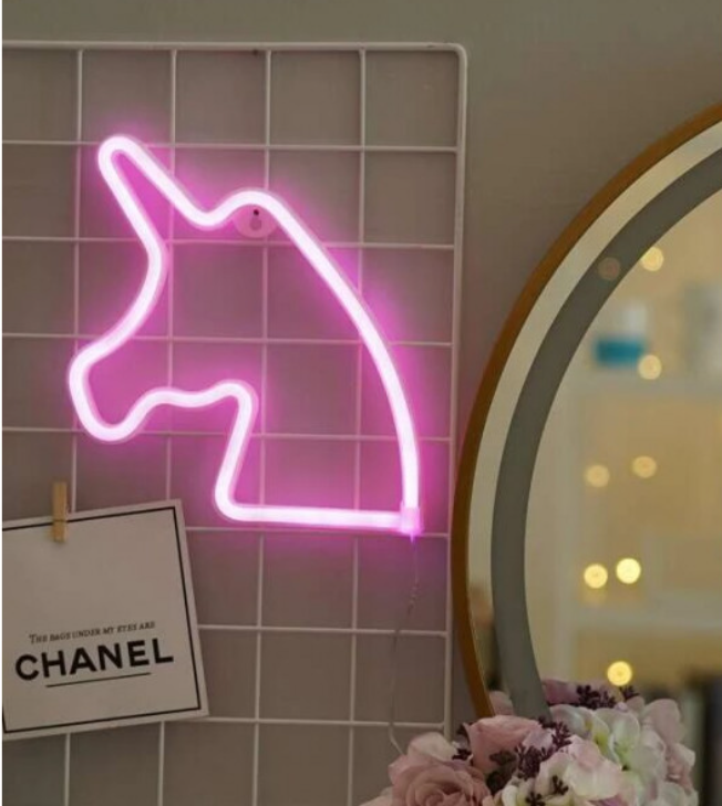 FA-A19 Unicorn Head Neon Sign Lamp USB And Battery Operated
