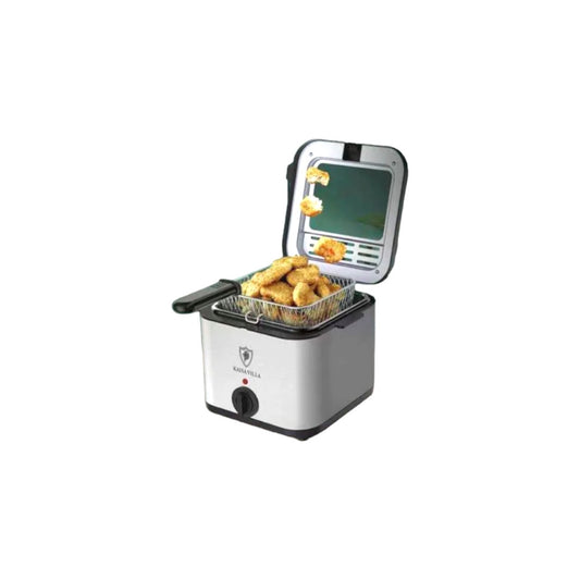 2.5L Electric Deep Fryer – Non-Stick, Fast Heating Oil Fryer with Basket, Temp Control, 1000W