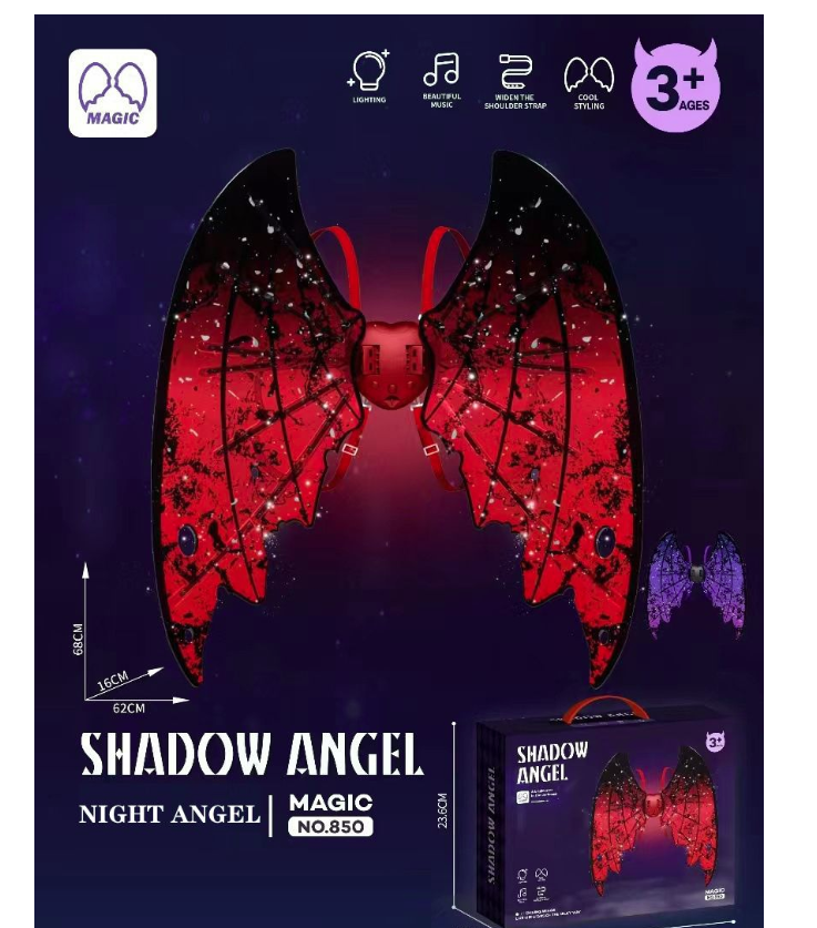 Shadow Angel Halloween Cosplay Costumes Props DIY Luminous Wings