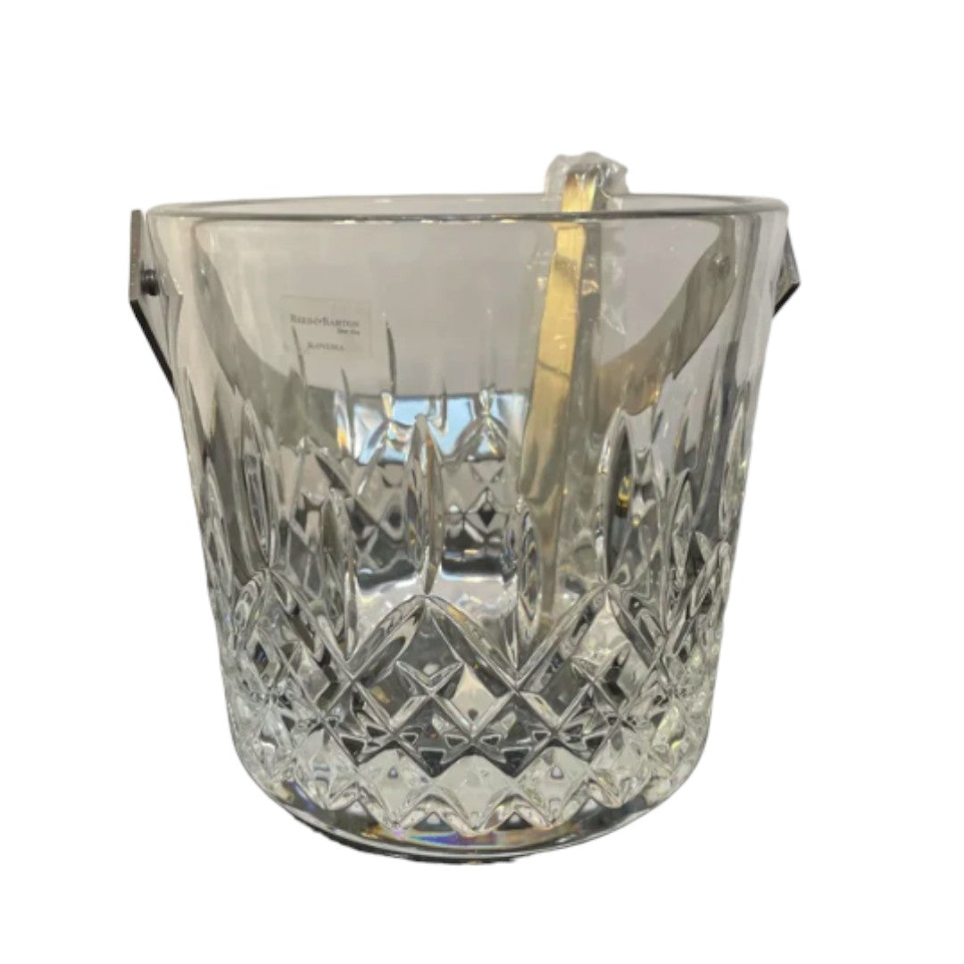 Crystal Diamond Pattern Glass Ice Bucket