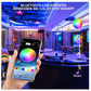 Christmas Bluetooth LED Strip, 10 m, LED Strip, SMD 5050 RGB LED Fairy Lights with Remote Control and Controllable via App, LED Strip for Decoration at Home, Kitchen, Patio, Party (10 m Blutooth)