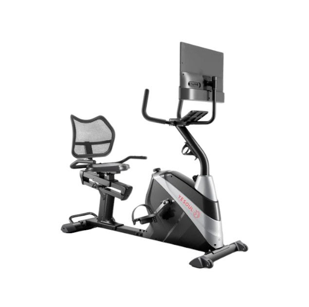 Yesoul J1 Plus Smart Magnetic Recumbent Bike with 21.5” Rotating Screen & Bluetooth