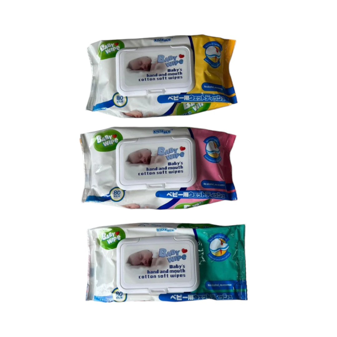 Baby Wipes,Pure & Fragrance Free, size 80 sheets.