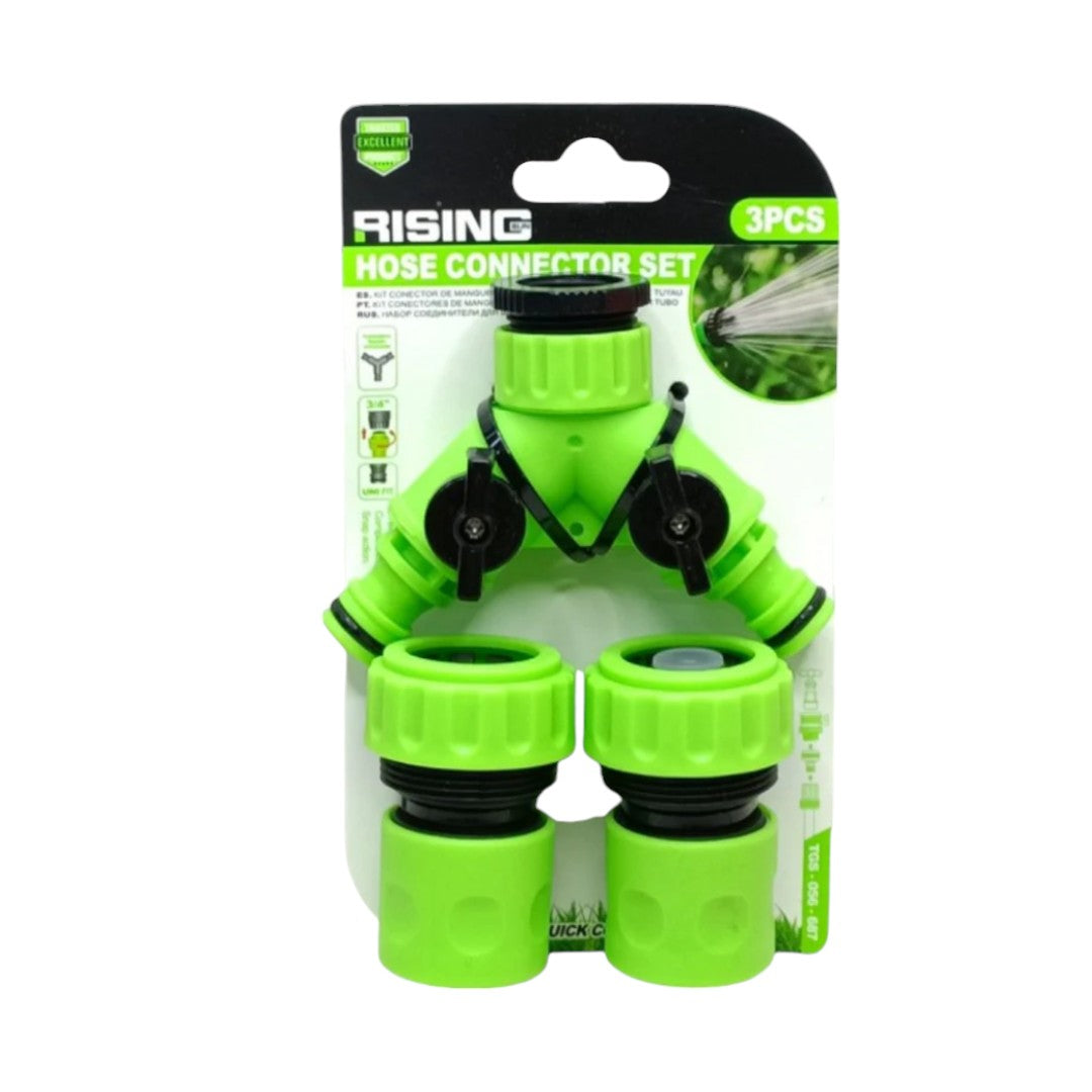 Garden Connector 2 Way Control 20mm -  3 Pc