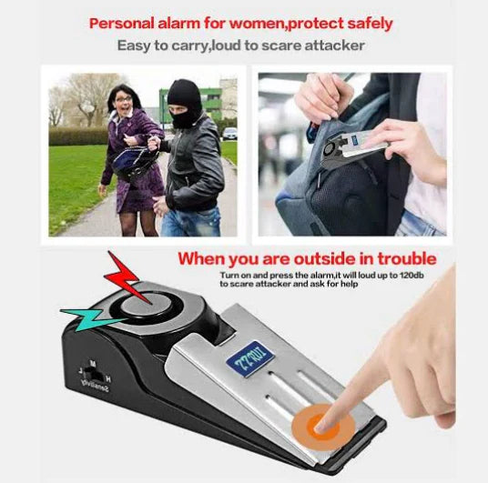 Portable Door Stop Stippers Wedge Security Alarm