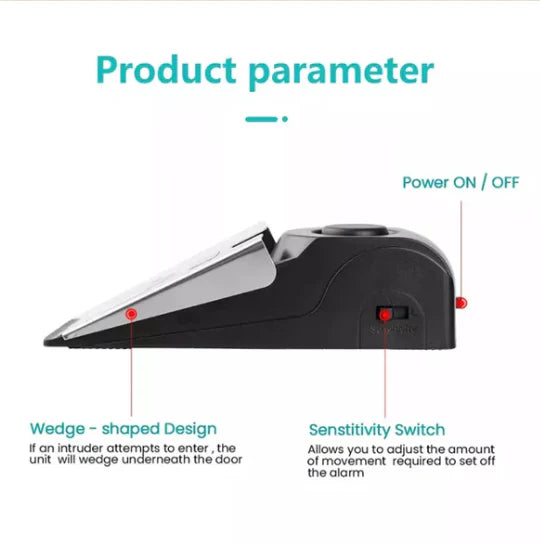 Portable Door Stop Stippers Wedge Security Alarm