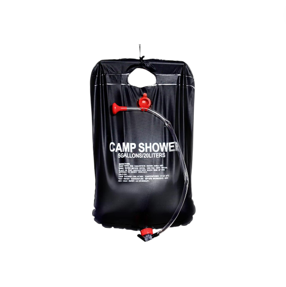 Portable Solar Heated Camp Shower Bag 20L – Outdoor PVC Shower with On/Off Switch & Temperature Heating up to 50°C
