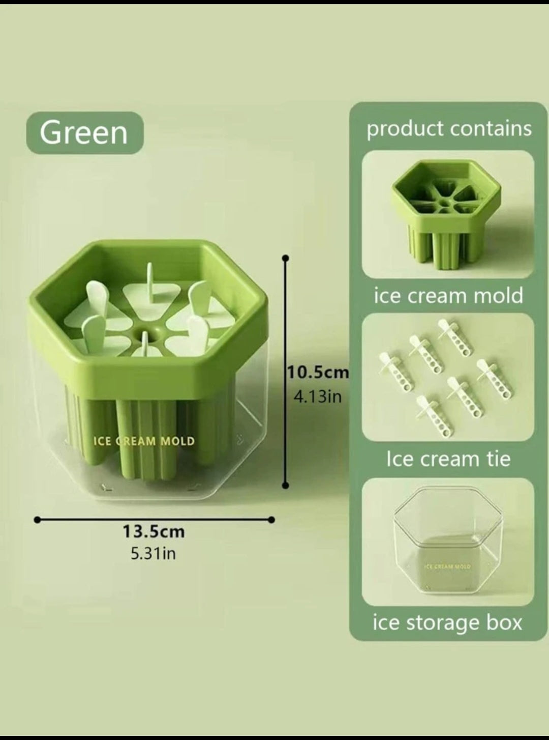 Homemade Silicone Popsicle Maker- Green