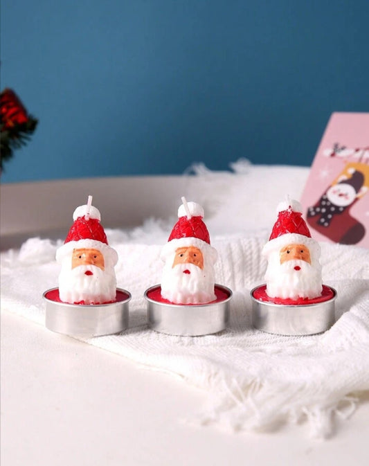Christmas Santa Claus Shaped Wax Candles