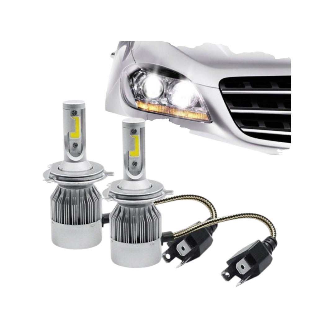 C6 36W LED Car Headlight Kit With Built-in Cooling Fan - 2 Bulbs