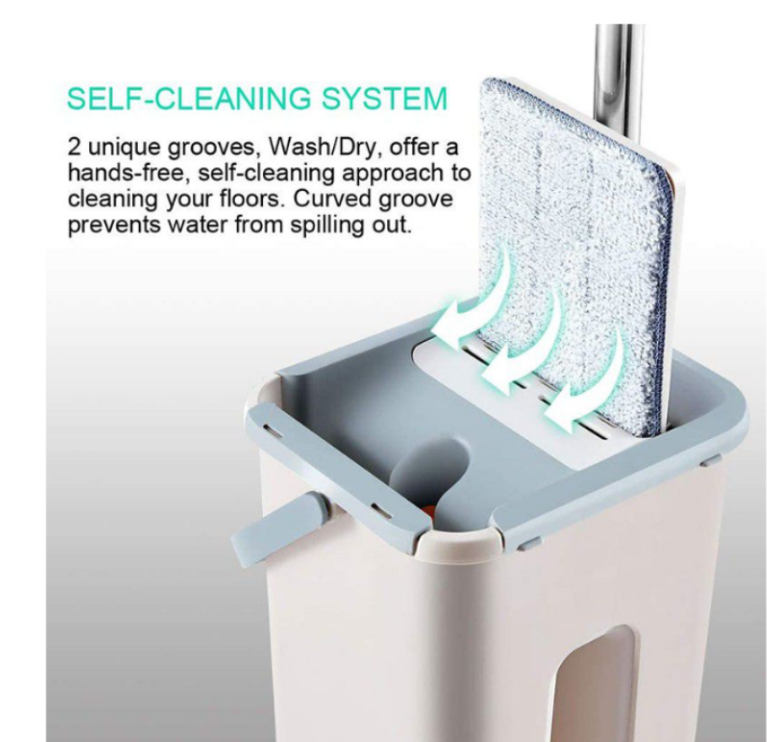 Mop With Bucket WITH 2 Cleaning Pads