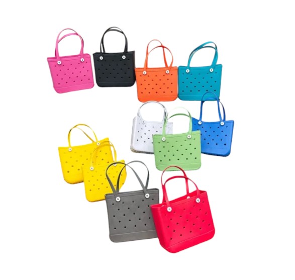 Silicone Beach Bag Custom Tote Fashion Eva Plastic Beach Bags Women Summer - Various Colours
