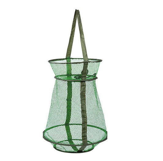 Fishing Net Mesh Collapsible Fish Cage Fishing Basket Foldable Fishing Trap