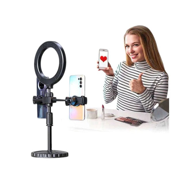 LED Ring Light Set With a Tripod Stand and A Dual Phone Clip