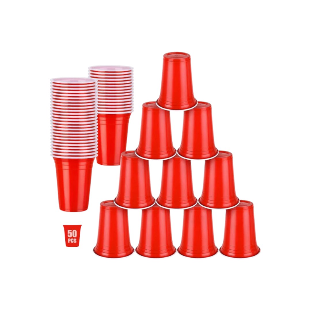 Reusable Plastic Party Cups Various Colours x 50pc