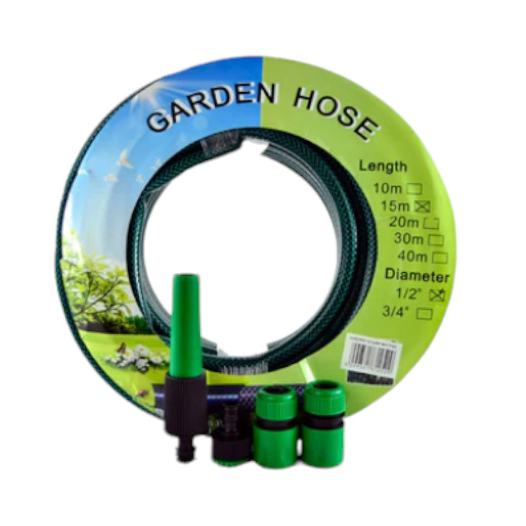 HOSE PIPE 1/2″X15MT WITH 4PC FITTING