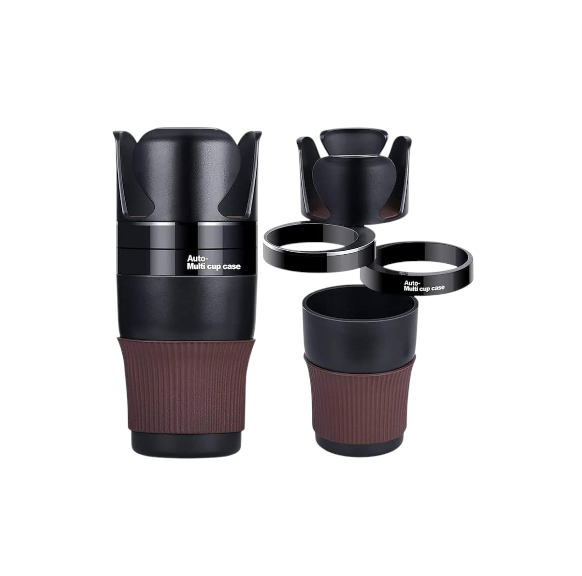 MHome 4-in-1 Car Multifunctional Cup Holder Expander with 360° Rotation