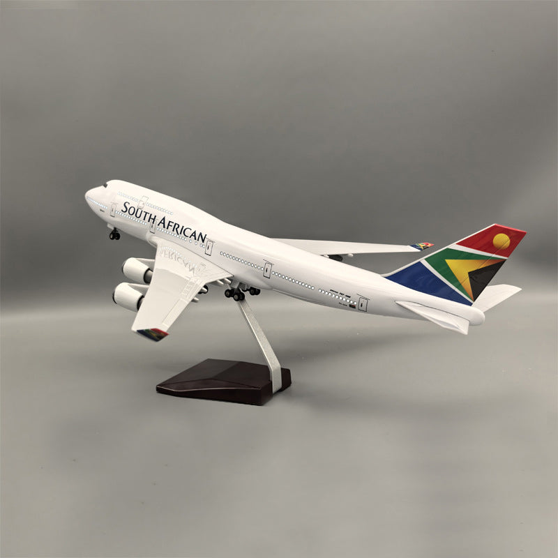 South African Airways Boeing 747-300 ZS-SAK Airplane Model 45cm - 1:150 Resin/Metal Alloy Mould Jet with Display Stand