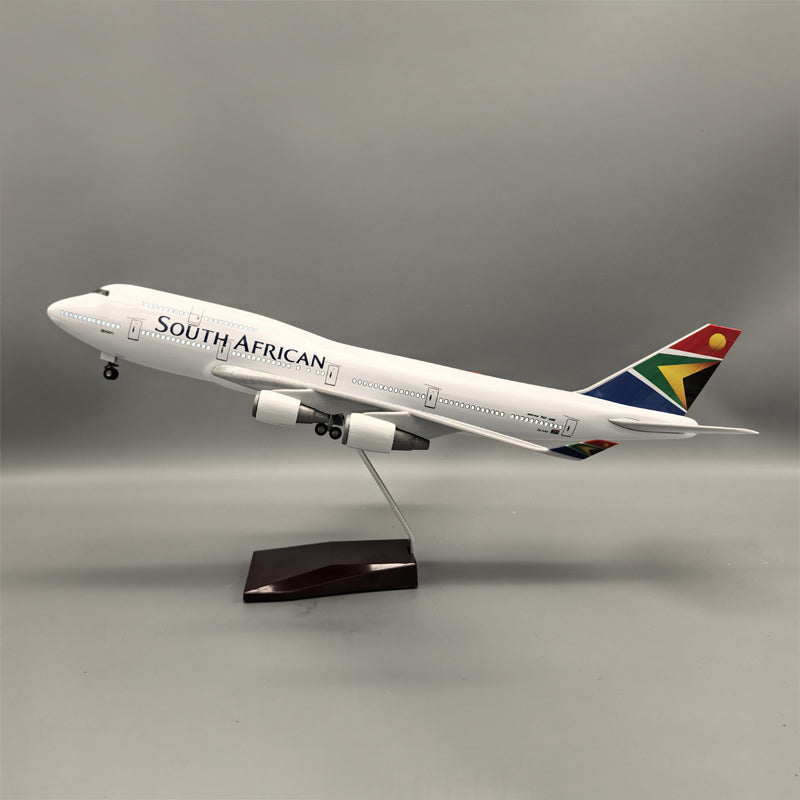 South African Airways Boeing 747-300 ZS-SAK Airplane Model 45cm - 1:150 Resin/Metal Alloy Mould Jet with Display Stand