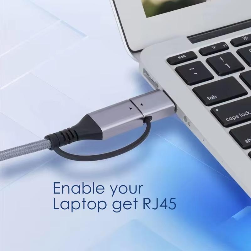 MTech USB-C / USB 3.0 to RJ45 Gigabit Ethernet Cable – 2M LAN Converter Adapter