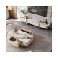 MFurn Marble Top Minimalistic Coffee Table with Storage Drawers