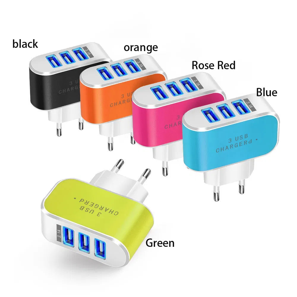 MTech USB Multiport Charger – 3-Port Luminous Intelligent USB Charging Pad (220V)