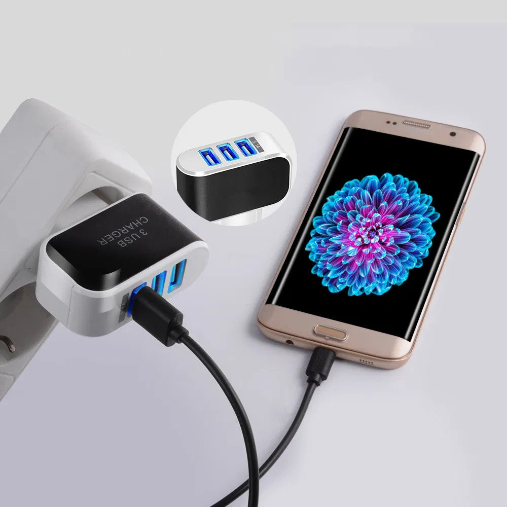 MTech USB Multiport Charger – 3-Port Luminous Intelligent USB Charging Pad (220V)