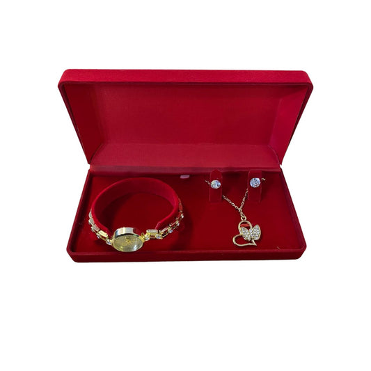 Luxury Valentine’s Gift Set – Watch, Necklace & Earrings