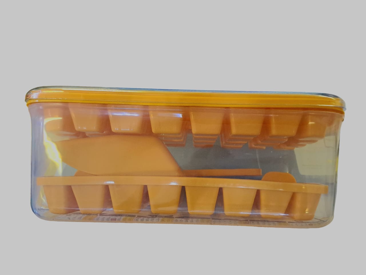 Ice Cube Tray with Lid and Bin, 2 Pack for Freezer, 64 Pcs Ice Cube Mold