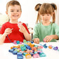 Wooden Blocks Lacing Beads Toy Puzzle Sorting Educational 60 Block Beads