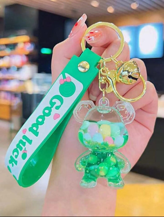 Cartoon Rhinestone Rabbit Keychain Car Pendant Bunny Key Ring School Bag Small Gift Accessories Fashion