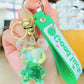 Cartoon Rhinestone Rabbit Keychain Car Pendant Bunny Key Ring School Bag Small Gift Accessories Fashion